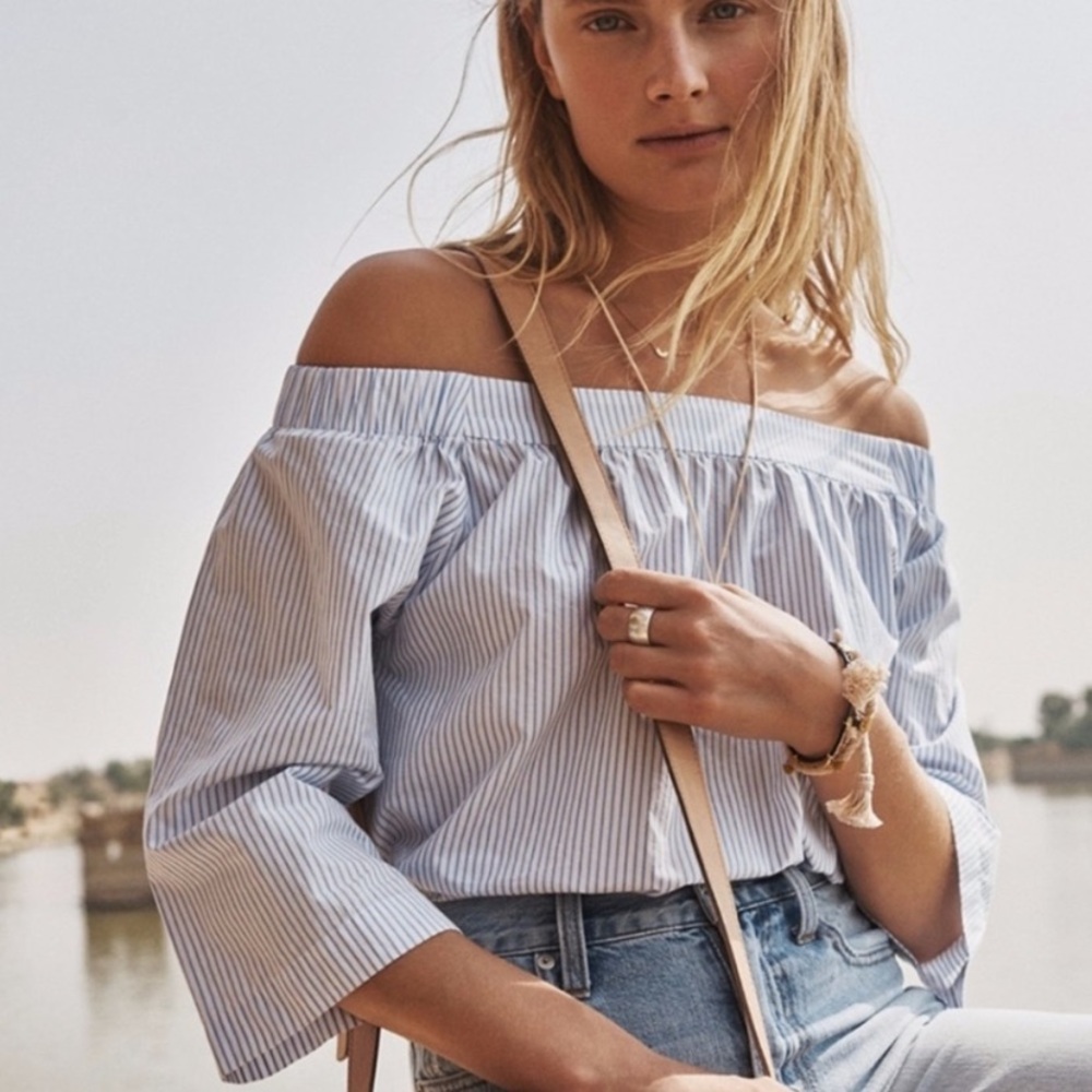 Madewell Clean Off The Shoulder Top In Str…